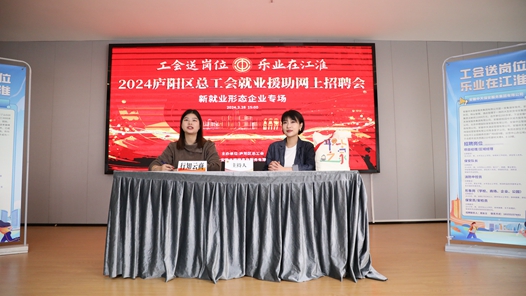 合肥市庐阳区总工会开设新就业形态企业专场网上招聘会