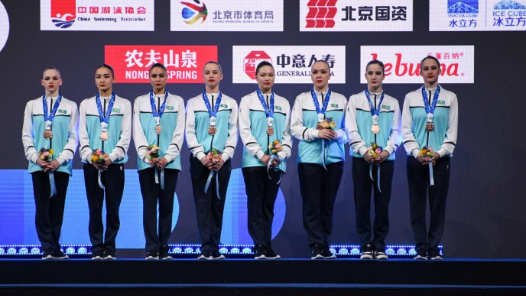 花样游泳——世界杯（北京站）：中国队夺得集体技术自选冠? title=