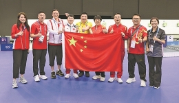 时隔16?#32;奥运男子10米气手枪中国队再夺金