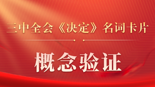 三中全会《决定》名词卡片天天学：概念验证