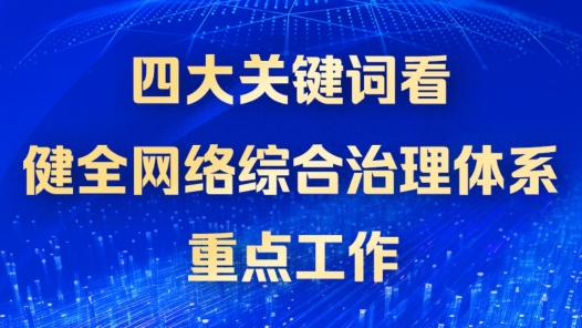 四大关键词看健全网络综合治理体系重点工作