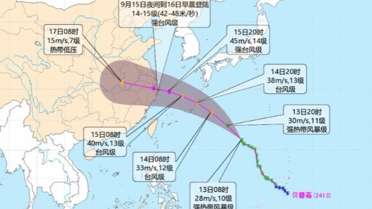 台风“贝碧嘉”预计将在上海到浙闽交界处一带沿海登陆